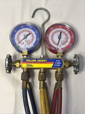 #ad Yellow Jacket Mechanical Manifold Gauge Set 2 Valve $134.99