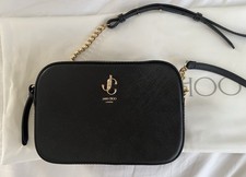 JIMMY CHOO Black Leather Crossbody Camera Bag RRP: £650 