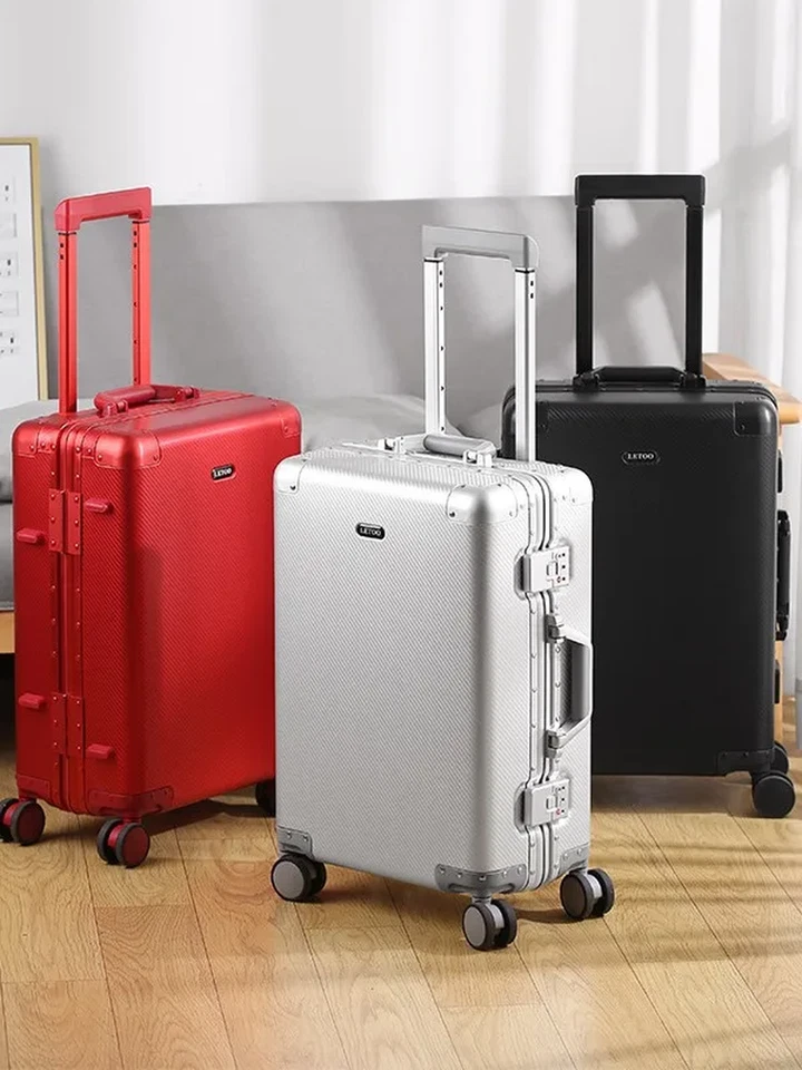 Bagagem de mão - Mala de carrinho de liga de alumínio-magnésio premium, novo design - Imagem 4 de 4