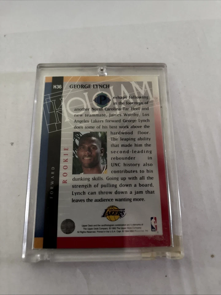 Juego de caja Upper Deck 1993-94 Holojam FIRMADO George Lynch #H36 (RC) (con papeles) Foto 4 de 4