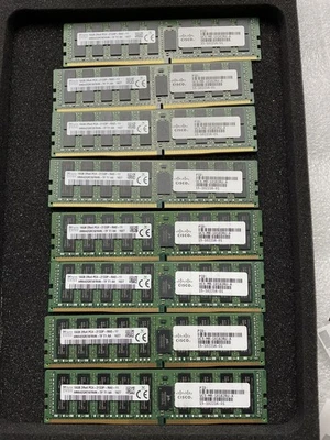 Lot of 8 Cisco UCS-MR-1X162RU-A 16GB DDR4 2133MHz ECC RDIMM Server Memory - Image 1 of 2