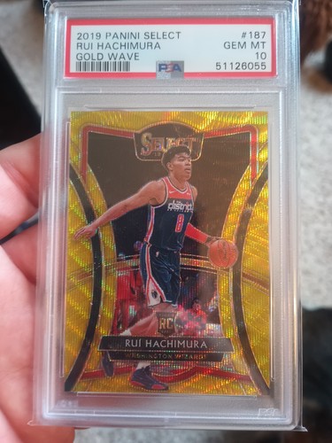 Rui Hachimura [Gold Wave] #187 2019 Panini Select card