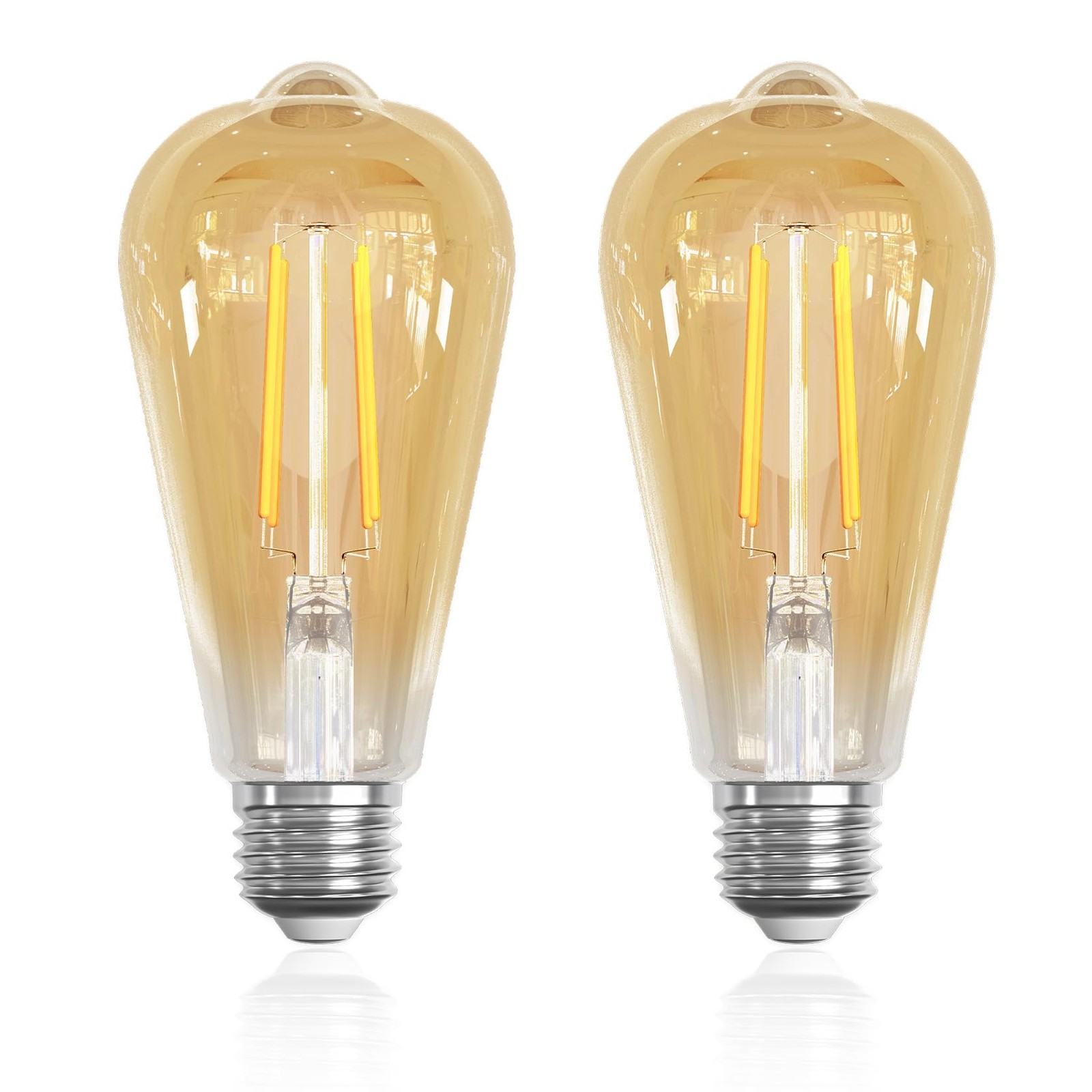 Ampoule LED E27 6W ST64 rétro basse consommation éclairage ambré durable