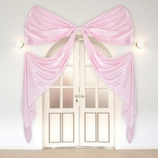 Large Pink Bow Party Decorations 98x70 Inches Giant Satin Ribbon Bow