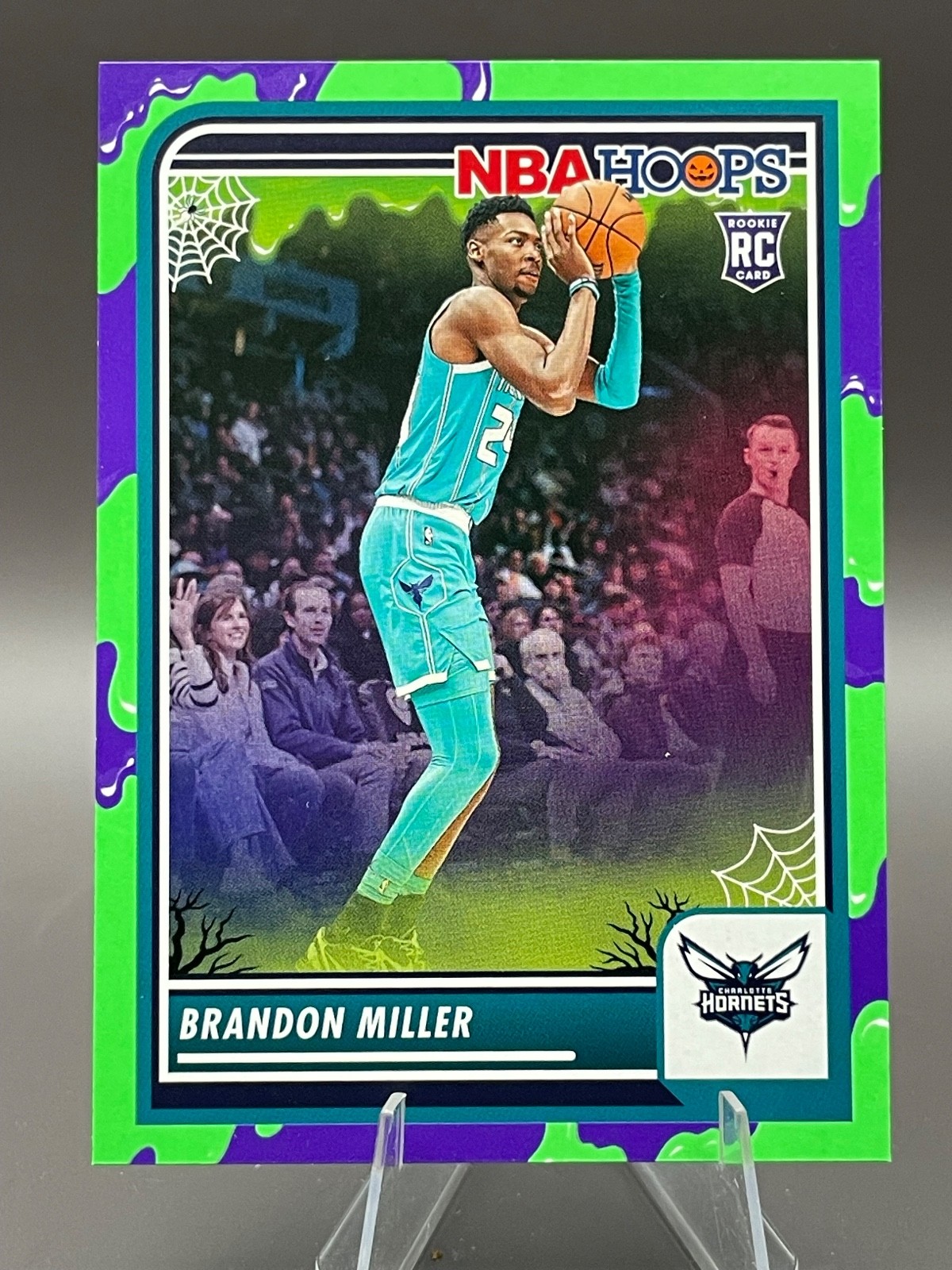 BRANDON MILLER rc #245 Green Slime Rookie Card 2023-24 NBA Haunted Hoops HORNETS