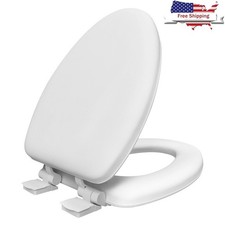 Soft Elongated Toilet Seat Memory Foam TPU Leather Quick Release Hinges New