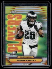 2025 Topps Chrome Power Players Refractor Saquon Barkley Philadelphia Eagles