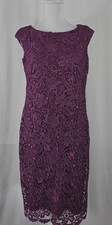 Lauren Ralph Lauren Womens Dress Lined Pink Fuchsia Lace Sleeveless Size 6