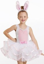  112 White Bunny Dress  Ears Ballet/Dance Costume Small Child