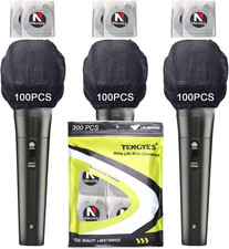 300 PCS 150 Pack Microphone Hygiene Covers Disposable Non-Woven Handheld Mic M