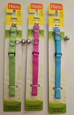 Lot de 3 colliers chat réglable Hartz 9" avec extensible de sécurité et cloche