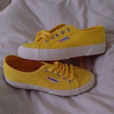Image of Superga Womens 2750 Cotu Classic Trainers/Yellow/UK4/ Brand New (No Box)