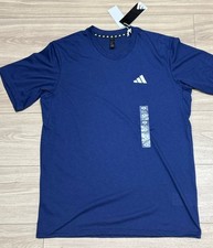 Adidas Men's Medium Blue Training T-Shirt IC7441 Short Sleeve Athletic Tee NWT
