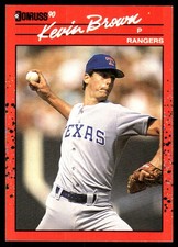 Kevin Brown 1990 Donruss #343 Texas Rangers MLB READ FREE SHIPPING AutographDen