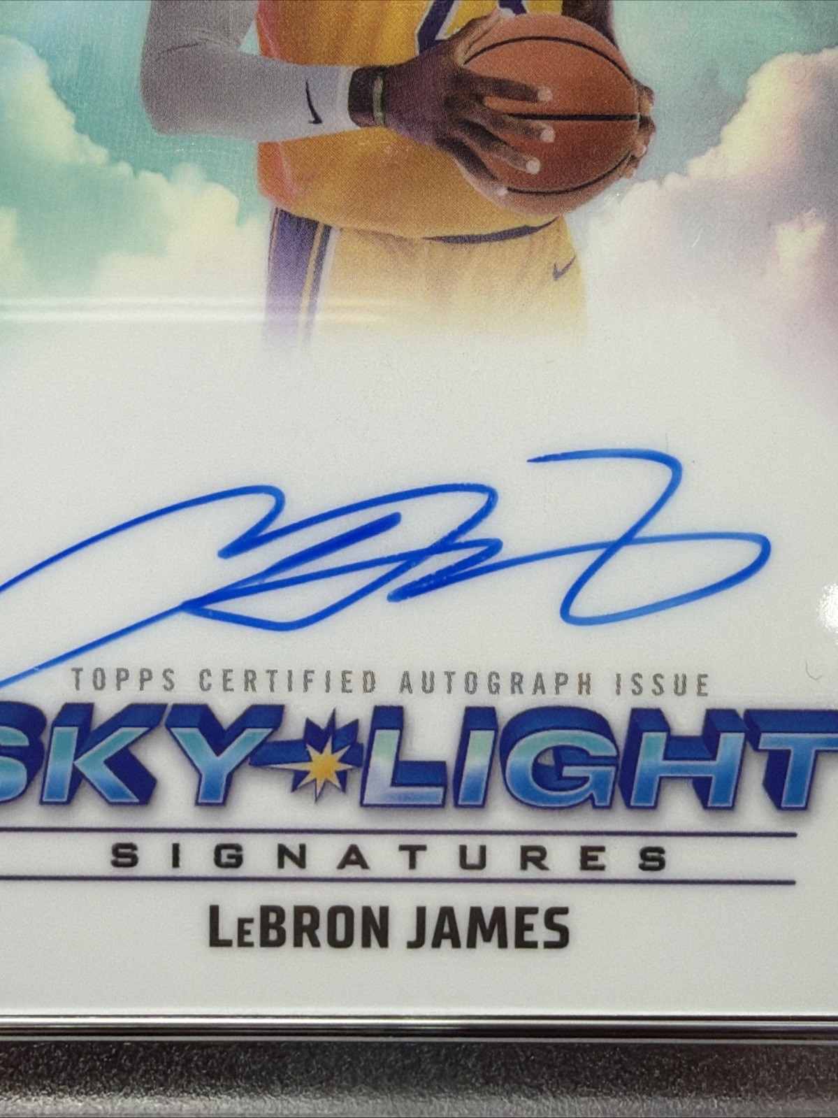 2024 TOPPS CHROME SKY-LIGHT SIGNATURES LEBRON JAMES Psa 10 Auto 9 Rare Goat !! view 6