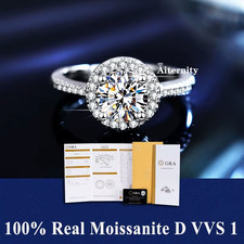 Classico Anello Con Diamante Coltivato in Laboratorio Con Fiocco Di Neve a Bracc