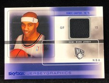 2004-05 Skybox Autographics Jerseygraphics Blue Vince Carter #J-VC HOF