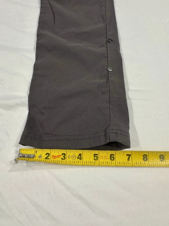 Pantalones prAna Zion para Hombres 34x34 Gris Delgado Elastizado Nylon Carga Senderismo Aire Libre Cinturón Foto 3 de 4