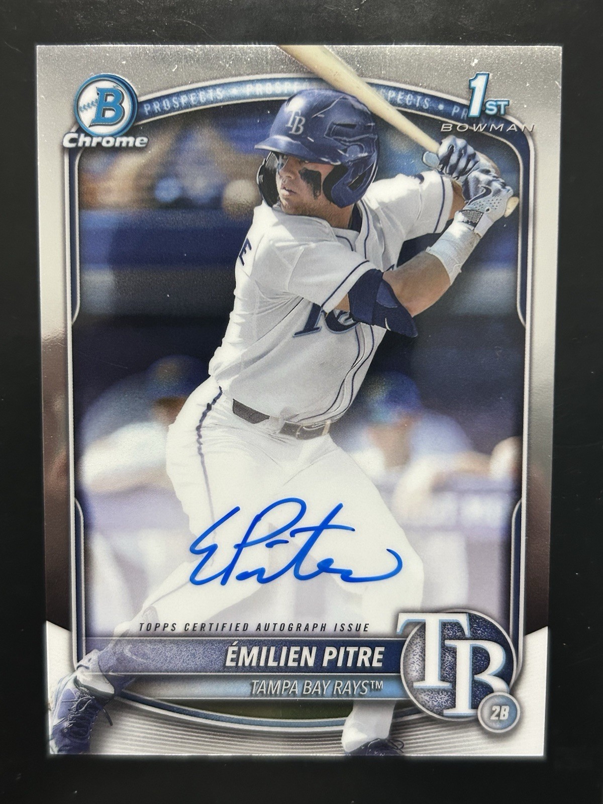 2025 Bowman Emilien Pitre Chrome Auto 1st Prospect Rays