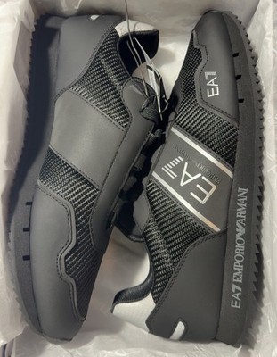 EA7 EMPORIO ARMANI Men's Sneakers Running Shoes AUTHENTIC NEW Black X8X182