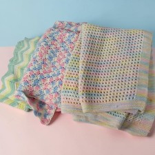 Baby Blankets Hand Made Lot Of 3 Crib Sleeping