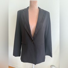 HARVE BENARD  Women's Black Structured Business Casual Blazer  Size 8