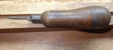 Vintage Sewing Awl Storage In Wood Handle