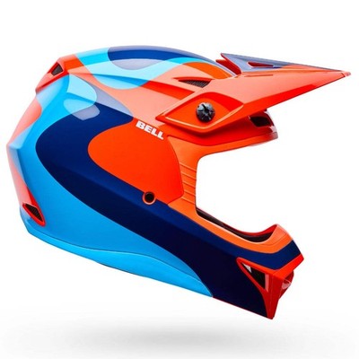 Bell MX-10 MIPS Wave ECE 22.06 MX Helm orange/blau