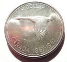 1967 CANADA Flying Goose SILVER Dollar - Uncirculated, Lustrous