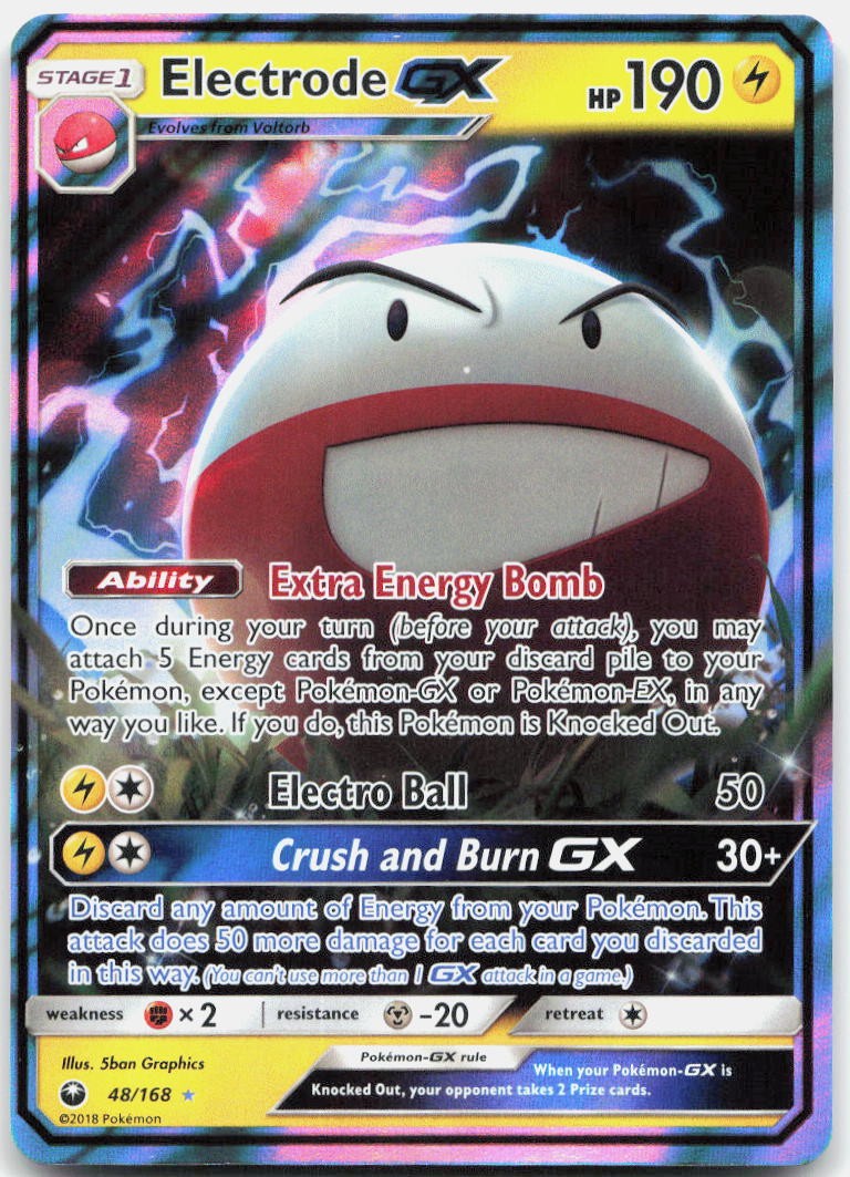 Electrode GX 48/168 Holo GX Rare Celestial Storm Pokemon Near Mint