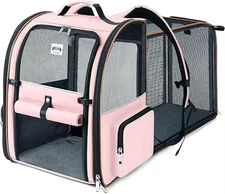 Large Cat Backpack Carrier Expandable Foldable Pet Carrier Backpack for Small Do