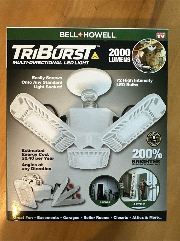 Bell+Howell TriBurst 2000 Lumens LED Light Bulb, 72 LED Bulbs