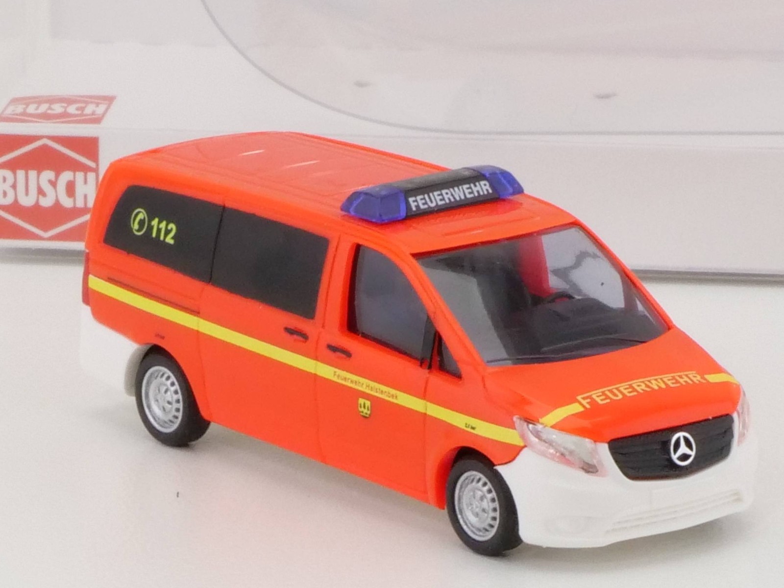 Busch 51114 Mercedes Vito Fire Brigade Halstenbek 1:87 H0 TOP! OVP SG 1703-17-23