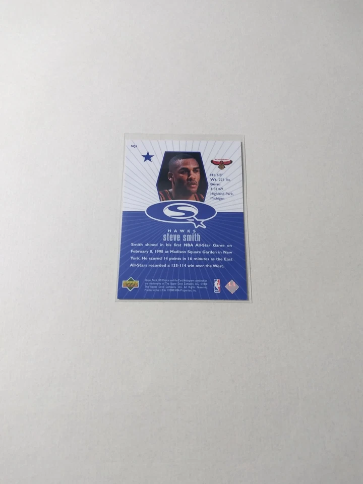 1998-99 Upper Deck - UD Choice Steve Smith #SQ1 - Image 2 of 2