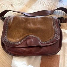 Borsa a tracolla CAMPOMAGGI in pelle marrone made in Italy borchie Donna Donna