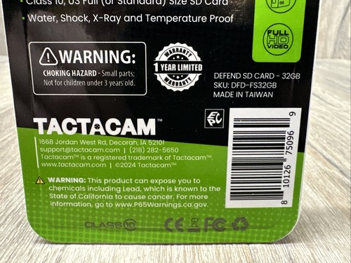 Defend by Tactacam High-Performance SDHC Memory Card 32GB New DFD-FS32GB - Afbeelding 6 van 6