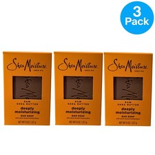 SheaMoisture Raw Shea Butter 8oz Bar Soap 3 Pack New