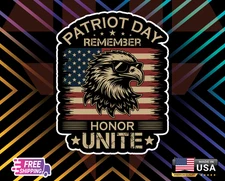 Patriot Day Honor Uni Bumper Window, Wall,Etc Sticker Vinyl Decal 5" FreeSticker
