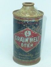Empty Top Opened 12oz Grain Belt Beer Cone Top ** Cnmt 4% Variation !! **