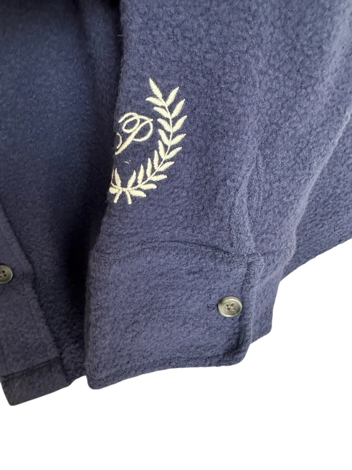 Camisa ROSA Victoria’s Secret polar abotonada azul chaqueta para mujer pequeña Foto 4 de 4