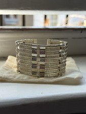 Hazel Davison Jewellery Handmade Sterling Silver Woven Cuff RRP £250