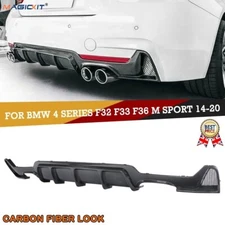 MagicKit For BMW 4Series F32 F33 F36 M Sport Quad Exhaust Rear Diffuser Carbon L