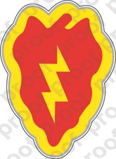 STICKER U S ARMY UNIT 25th Infantry Div COL