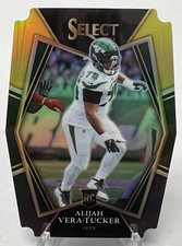 2021 Panini Select Premier Black & Gold Prizm Die Cut Alijah Vera-Tucker RC #186
