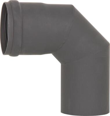 MCZ Pellet-Abgasrohr-Bogen 90° Ø80mm lackiert mit Silikond.