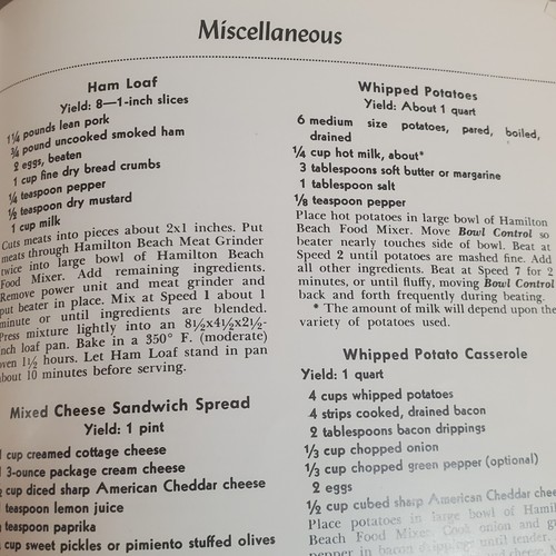 HAMILTON BEACH Food Mixer Mixguide Instructions and Tested Recipes Manual - Picture 10 of 10