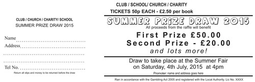 9000 Raffle Tickets - Prize Draw Tickets- Charity / School / Church in 5s - Picture 2 of 4