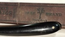 Antique Tree Brand H Boker & Co Red-... No. 101 Straight Razor Marked MT Brands!