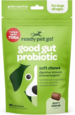 Probiotic Chews for Dogs Gut Health | Tasty Pre and Probiotics for Dogs 90 chews