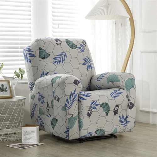 Copripoltrona reclinabile elastica stampata floreale copertura geometria nordica 4 pz/set - Foto 7 di 37